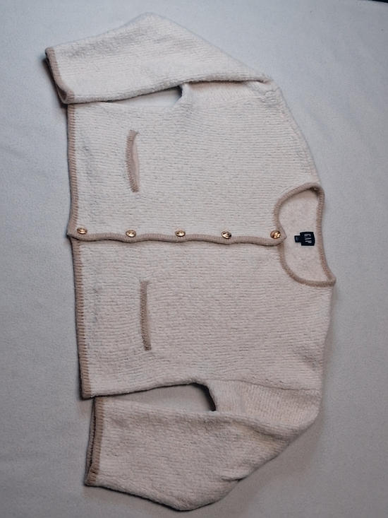 GAP Sweaters - GAP Cream Knit Cardigan with Gold Buttons